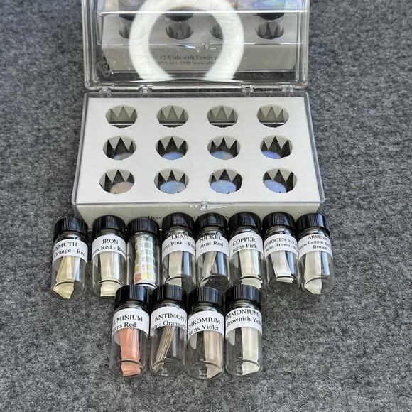 Testing Kit Detect (12) Different Precious Metals Storage Box & Vials & Dropper - Picture 3 of 4